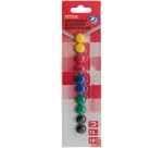 OFFICE products magnets, 15 mm, assorted colors, blister pack of 10 pieces