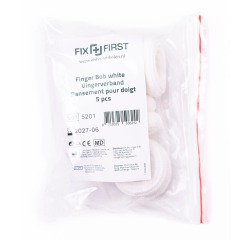 Fixfirst doigtiers, en textile, blanc, paquet de 5 pièces