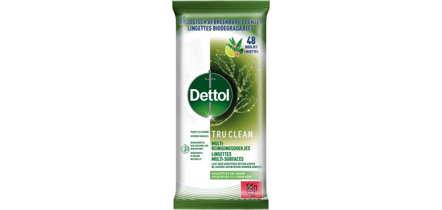 Lingettes multi-surfaces Dettol TC Eucalyptus & Citron 48 pièces