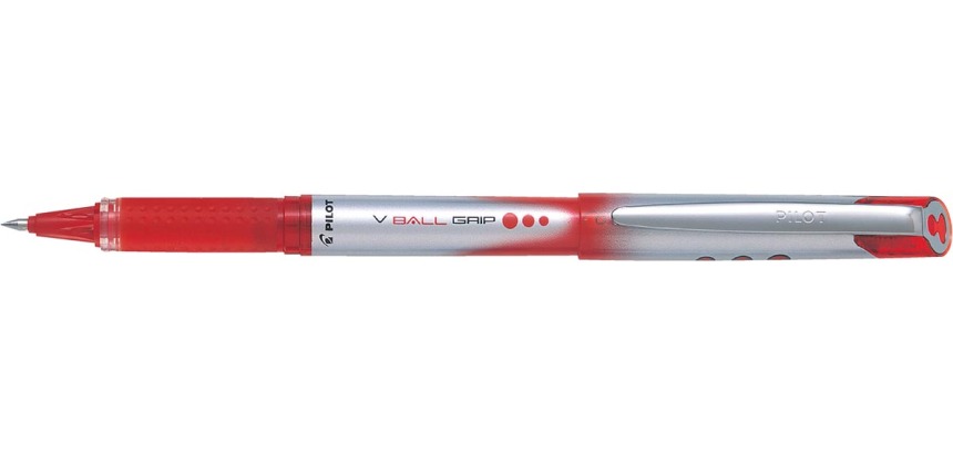 Pilot roller V-BALL Grip, medium point 0.7 mm, red
