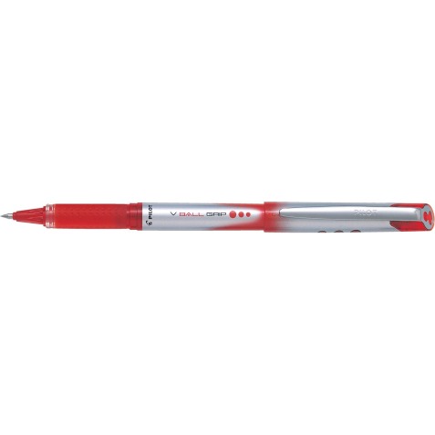Pilot roller V-BALL Grip, pointe moyenne 0,7 mm, rouge