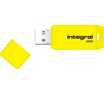 Integral Neon USB 2.0 stick, 32 GB, geel