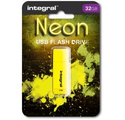 Integral Neon USB 2.0 stick, 32 GB, geel
