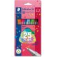 Staedtler fineliner Triplus, set van 10 fineliners (8+2), geassorteerde kleuren