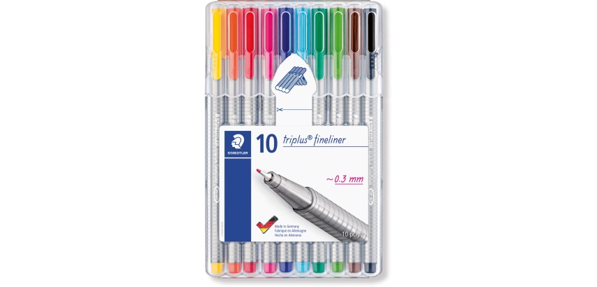 Fineliner Staedtler Triplus 334 assorti 0.3mm 10 stuks