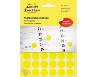Avery Ronde etiketten diameter 18 mm, geel, 1.056 stuks