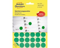 Avery Round Labels 18 mm Diameter, Green, 1,056 Pieces