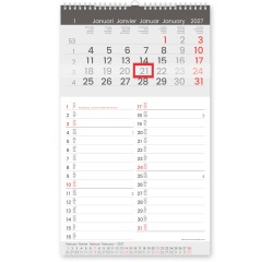 Calendar month Memo-Manager, 4 languages, 2027