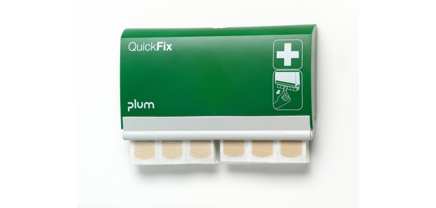Plum QuickFix distributeur de pansements adhésifs, 45 pansements élastiques inclus