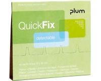 Plum QuickFix recharge pour distributeur de pansements adhésifs, 30 pansements détectables