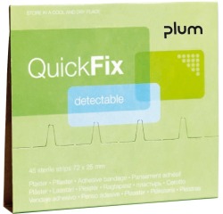 Plum QuickFix navulling voor pleisterautomaat, 30 detecteerbare blauwe pleisters