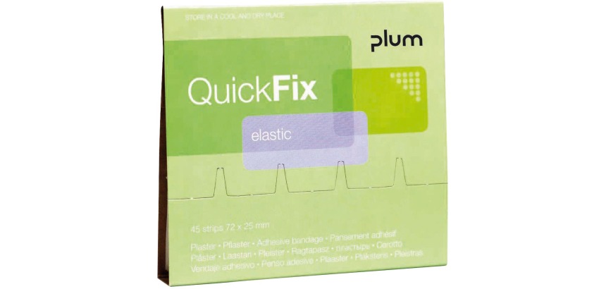 Plum QuickFix recharge pour distributeur de pansements adhésifs, 45 pansements élastiques