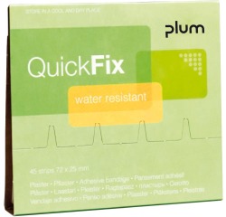Plum QuickFix recharge pour distributeur de pansements adhésifs, 45 pansements plastiques