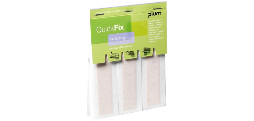 Plum QuickFix recharge pour distributeur de pansements adhésifs, 30 pansements élastiques, ft 120 x 20 mm