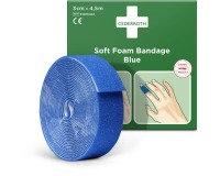 Cederroth zelfklevend schuimverband, blauw, 6 cm x 4,5 m
