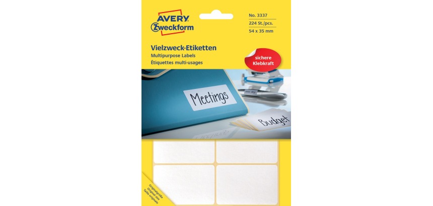 Avery Zweckform 3337 Label 54x35mm white 224 pieces