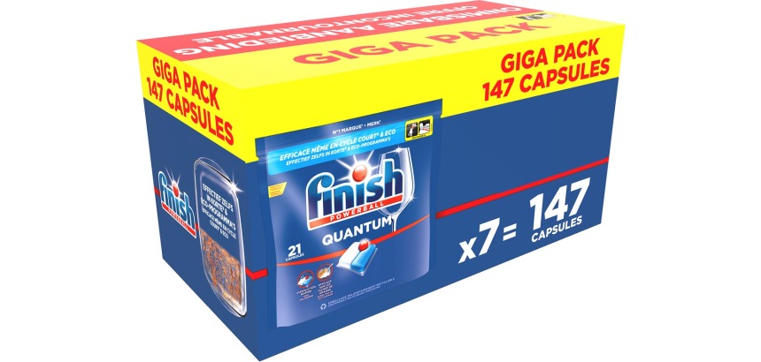 Finish Quantum Regular dishwasher tablets Giga Pack, pack of 147 capsules