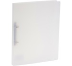 Bronyl classeur à anneaux, pour ft A4, en PP, 2 anneaux en D de 15 mm, blanc transparent