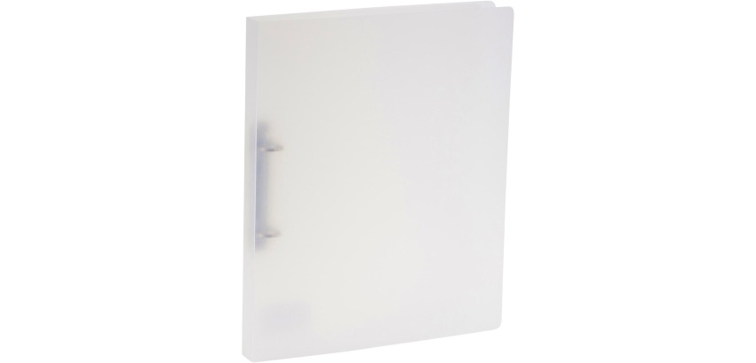 Bronyl Ringbuch, für DIN A4, aus PP, 2 D-Ringe mit 15 mm, transparent weiß