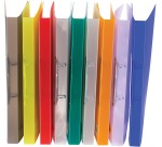 Bronyl classeur à anneaux, pour ft A4, en PP, 2 anneaux en D de 15 mm, couleurs assorties transparentes