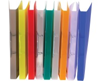 Bronyl classeur à anneaux, pour ft A4, en PP, 2 anneaux en D de 15 mm, couleurs assorties transparentes