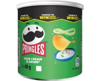Pringles chips, 40g, sour cream & onion