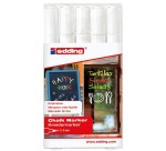 Kreidemarker edding 4095 Rundspitze 2-3mm weiß Blisterpack 5 Stück