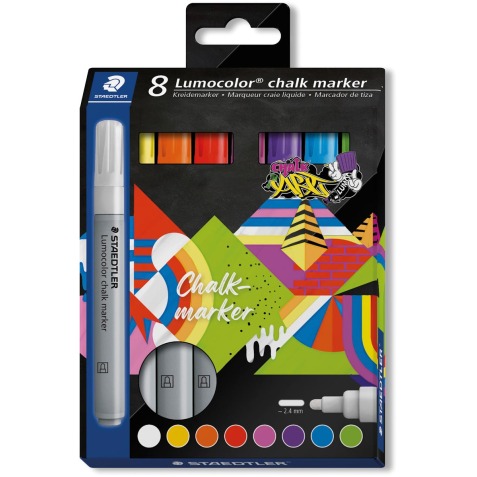 Staedtler Lumocolor krijtmarker, set van 8