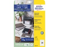 Avery Zweckform étiquettes polyvalentes, 70x37 mm, blanc, adhésif permanent, 240 étiquettes, 10 feuilles