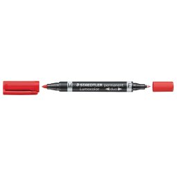 Staedtler Lumocolor Duo 348, permanent marker, rood