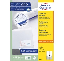 Etiquette Avery Zweckform 3484 105x37mm blanc 1600 pièces