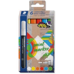 Staedtler Lumocolor paintmarker, set de 6 pièces