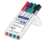 Staedtler Lumocolor Compact whiteboard marker easel case of 4 pieces in assorted colors