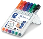 Staedtler Whiteboardmarker Lumocolor Compact, Etui mit 6 Stück in verschiedenen Farben