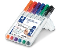 Staedtler whiteboard marker Lumocolor Compact, stand-up case of 6 pieces in assorted colors