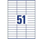 Avery Label 3420 70x16.9mm white 5100 pieces