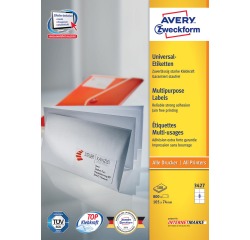 Etiket Avery Zweckform 3427 105x74mm wit 800stuks