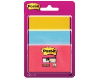 Post-it Super Sticky Notes, 45 Blätter, 3 Formate, verschiedene Farben, im Blisterpack