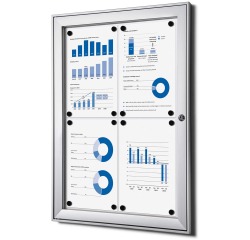 Vitrine d'affichage intérieur et extérieur, ft 4 x A4 (670 x 500 mm)