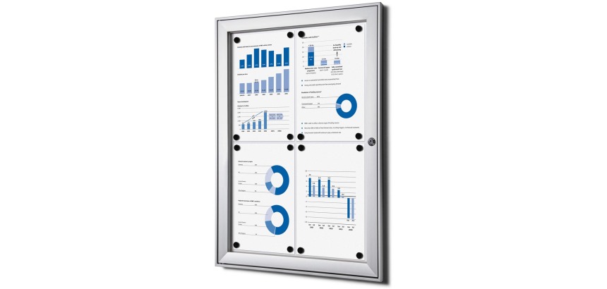 Indoor and outdoor display showcase, ft 4 x A4 (670 x 500 mm)