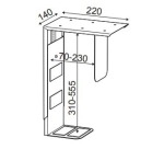 Support for central unit, up to 30 kg, black