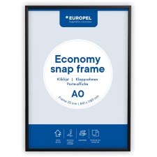 Europel cadre à clapets Economy, liste 25 mm, ft A0, zwart