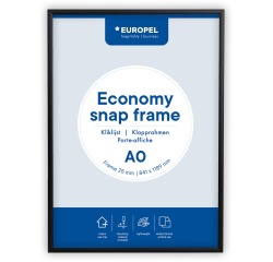 Europel cadre à clapets Economy, liste 25 mm, ft A0, zwart