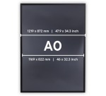 Europel Klickrahmen Economy, Rahmen 25 mm, Format A0, schwarz
