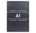 Europel cadre à clapets Economy, liste 25 mm, ft A1, zwart