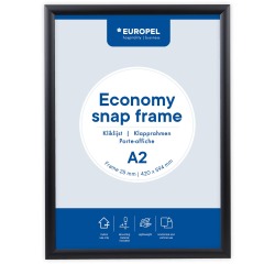 Europel cadre à clapets Economy, liste 25 mm, ft A2, zwart