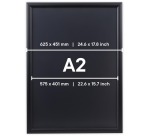 Europel cadre à clapets Economy, liste 25 mm, ft A2, zwart