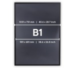 Europel Klickrahmen Economy, Rahmen 25 mm, Größe B1, schwarz