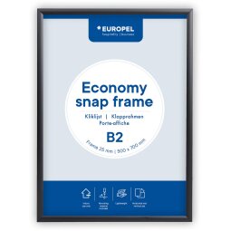 Europel cadre à clapets Economy, liste 25 mm, ft B2, zwart