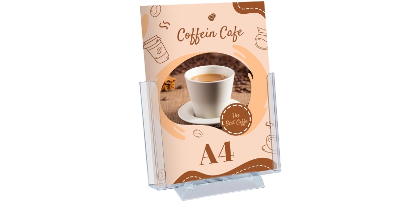 Europel adjustable brochure holder A4, A5 1/3 A4